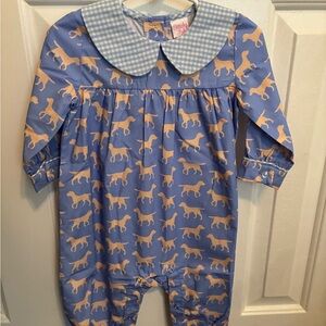 Stylish Kids Blue and Tan One Piece